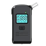 Alkoholtester Polizeigenau, Professioneller Alkoholmessgeräte mit 20 Mundstücken, Tragbarer Alkoholtester mit Digitaler LCD-Anzeige für Den Einsatz zu Hause Oder Auf Partys