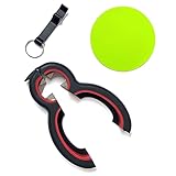 6-in-1-Multi-Öffner, 20,3 cm Form, All-in-One-Flaschenöffner, Dosenöffner, Limonaden- und Glasöffner + Flaschenöffner, Schlüsselanhänger + grüne Gummi-Greifpads