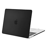 MOSISO Hülle Case Kompatibel mit MacBook Pro 13 Zoll 2024 2023 2022 2021-2016 M2 M1 A2338 A2289 A2251 A2159 A1989 A1706 A1708 mit/ohne Touch Bar,Plastik Hartschale Schutzhülle Cover, Schwarz