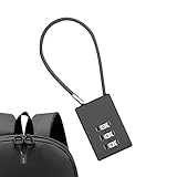 Reisegepäckschlösser, Kabelschloss, Reise-Vorhängeschloss, 3-stelliges Zahlenschloss, Gepäck, Koffer, Rucksackschlösser