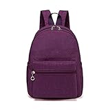 NGYYIO Rucksack Herren Kleiner Rucksack für Mini-Nylon, Leichter Tagesrucksack, kleine Reise-Wandertasche(Purple)