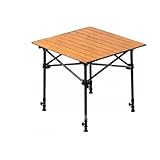 Tragbarer Aluminium-Campingtisch, Outdoor-Tisch, leichter Outdoor-Tisch, klappbarer Stahlrahmen mit aufrollbarer Tragetasche, kompakt, stabil, faltbar, für Garten, Strand, Camping, Wandern, 02,53 x 51