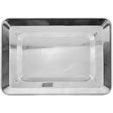 Sewroro Elektronische Edelstahl Wiegeschale 23X33cm mit Füßen Wiederverwendbares Wägezubehör für Küchenwaagen Präzise Lebensmittel und Backwarenmessung Universell Einsetzbar für Obst und