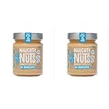 NAUGHTY NUTS Bio Erdnussmus Crunchy | Vegane Erdnussbutter | 100% Natürlich | Ohne Palmöl & Zucker | Ideal Als Topping Für Müsli | 500g (Packung mit 2)