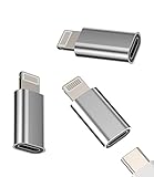 iPhone-Ladegerät, Dongle, USB-C-Buchse auf Lightning-Stecker, Adapter (3er-Pack), Typ-C-Kabel, Port-Anschluss für Apple 14, 13, 12, 11 Pro Max, Mini, X, Xr, SE, 6, 7, 8 Plus, für iPad Air 2018