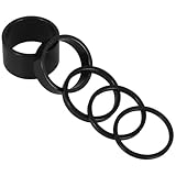 Gatuida 25 Stück Teiliges Fahrrad Vorbau Spacer Kit aus Langlebiger Aluminiumlegierung Präzise Gefertigte Vibrationsdämpfende Headset Distanzscheiben für Mountain Rennräder