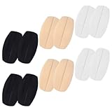 VERDANVERSE 6 Stück Silikon BH Trägerpolster rutschfest mit Abnehmbaren Schulterpolstern für Damen Entlastende BH Trägerkissen in Schwarz Hautfarben und Weiß für Komfortablen Sitz