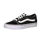 Vans Ward Damen Sneaker, Suede Canvas Black White, 39 EU