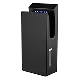 RYing High Speed 1350W Elektrischer Händetrockner mit HEPA-Filter, UVC- und Anionen-Sterilisation, Autosensing-Funktion, Professioneller kommerzieller Händetrockner Schwarz