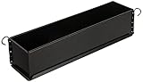 Paderno Form Pate, Pastetenform lang Uni Mini mit Scharnier für Pastetenkruste, Spülmaschinenfest, 35 cm, Schwarz