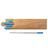MORWE – Kugelschreiberminen blau/ 5er Set Internationale Minen C1 (Twist) passend für viele Kugelschreiber/Kugelschreiber-Minen aus Metall für nachfüllbare, nachhaltige Kugelschreiber blaue Tinte