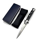 LWDZQ Klappmesser Messer Taschenmesser Outdoor Messer aus Edelstahl ， Einhandmesser (Schwarz)