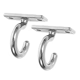 TOKIDNY 2 Stück Edelstahl Haken zum Schrauben für Decke und Unterregal Schwere Belastung Vielseitig für Küche Garage Pflanzenhalter Handtücher Kleidung Edelstahl Langlebig