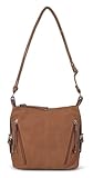 TOM TAILOR Caia Damen Umhängetasche Crossbody Bag Mittelgroß Cognac Braun