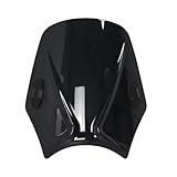 Windschild Motorrad Für G310R Für R1200R Für F800S Für CB650R Für CB500X NC750X Motorrad Windschutzscheibe Windschutzscheibe Universal Motorräder Deflektor Einstellbar(Schwarz)