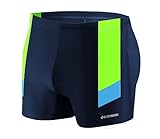 sesto senso Badehose Herren Eng Wettkampf Wasserdicht Schwimmhose M bis 4XL Enganliegende Bademode BD 381 L Navy Blau