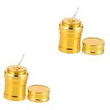 Gogogmee 2St Mini-Alkohollampe kleine Heizung tragbare Mini-Heizung Lichter Tragbarer Spirituskocher Outdoor-Heizungen werkzeug Alkohol-Heizofen alkoholkocher camping Aluminium Golden