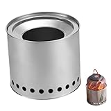 Milisten Multifunktionaler Kleiner Feuerkorb Tragbarer Outdoor Tisch Feuerstelle Kompakter Kamin für Camping Picknick Wandern Handlicher Mini Holzofen mit Kippschutz Vielseitig Einsetzbar