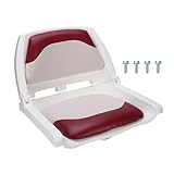 Klanata Klapper Bootssitz mit Speicherschaum, PU-Leder, Rückenlehne-Platz sparsam für Ponton, Yacht, Angelboot