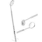 YSCARE Dental Mundspiegel Mundzahnspiegel Inspektionsspiegel Zahnpflege Set t Mundpflege Mundkontrolle Verlängerungswerkzeug Auch für Wimpernverlängerungen geeignet (Einzelspiegel)