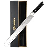 KATISUN Schinkenmesser Tranchiermesser 30cm Küchenmesser für Schinken Brisket Messer Fleischmesser profi Messer, Metzgermesser mit rutschfestem Griff Grillmesser für Fleisch und BBQ