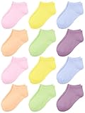 Cooraby 12 Paare Jungen Sneaker Kurze Socken Kinder Mädchen Knöchelsocken Sneakersocken kinder Kleinkind socken Schulkind Socken für 1-9 Jahre