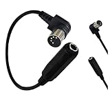 Changyeah DIN-Kabel 5-polig, DIN 90 Grad, Stecker auf Buchse, Audio-Kabel Stereo Klinke Stereo 6,35 mm auf MIDI TRS für Lautsprecher, Verstärker, Mixer MIDI, Tastatur