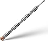 SDS Plus Hammerbohrer, 25 mm x 350 mm, Kreuzbohrer, 4 Schneiden, Hartmetallkopf, Hammerbohrer, Wolframkarbidspitze, rotierender Schlagbohrer for Mauerwerk, Stein, Beton, Ziegel, Fliesen