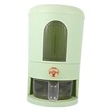 iplusmile Reiseimer Getreidespender Sichtbarer Messbehälter Hygienischer Vorratsbehälter aufbewahrungssystem Mehlspender Aufbewahrungsbehälter luftdicht Behälter für Reis Reishalter pp Green