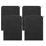 4 Stück Schuhbeutel mit Kordelzug, Reise Schuh Stoff-Beutel Atmungsaktive Schuh-Organizer-Taschen Große Schuhaufbewahrungstasche Schuhsäcke für Männer Frauen zum Schutz und Aufbewahren von Schuhen