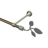 INTERDECO Vorhangstange 16 mm Ø/Landhaus Gardinenstange Messing Antik/Chrom matt Typ 10153824 AZA, 260 cm