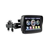 Janasiba Tragbares 5-Navigations-GPS-Display, Wasserdichtes Motorrad-Display, Schwarz, 1 Set