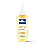 Mixa Stretch Mark Oil, Anti-Dehnungsstreifen Öl, Mildert das Erscheinungsbild & den Juckreiz von Dehnungsstreifen, Niacinamide Bright, Hypoallergen, 100 ml