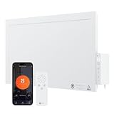 BR Bringer Infrarot Hochleistungsheizung 1200 Watt - Kompakte Infrarotheizung 60×30cm mit integriertem Touch-Thermostat, WLAN & App - Heizstrahler Alternative für Indoor & Outdoor (weiß)