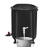 Generic Regenfangtonne Dachwassersammelfass Regenwassersammeltank 200l Outdoor Regenwasser Slim Licne Black Water Buutt, Tragbare Wassertonne für Bewässerung, Autowäsche, Gartenarbeit