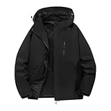 Regenjacke für Damen, Herren, Übergangszeit, Regenjacke, Damen, Herren, Softshell-Kleidung, wasserdicht, Wandern, Parka, wasserdicht, gewachst, Trenchcoat, Winter, wasserdicht, winddicht, #01