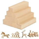 Schnitzholz Linde - 10er Pack Holzklötzchen, Weiches Lindenholz zum Schnitzen, Basteln und Drechseln, lindenholz zum schnitzen, Holz zum Schnitzen für Kinder und Erwachsene