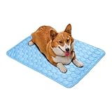 Kühlmatte für Tiere – kühlende Matratze für Eis aus Seide für Welpen und Katzen, reißfeste Decke für Auto, Strand, Camping, Sofa, Boden, Tiere