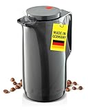 ROTPUNKT Isolierkanne 1L - Premium Kaffekanne Made in Germany I Hält bis zu 24 Std heiß I Warmhaltekanne für Kaffee und Tee (Maxima 760, Titan)