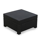 Keter - Lounge Gartentisch Provence in Anthrazit 58x58 cm I Stilvoller Loungetisch für Balkon & Terasse - Wetterfest & Robust I Premium Balkontisch in Rattan-Optik