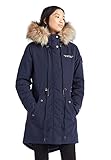 khujo Damen Mantel KENITA4 Winterparka einfarbig Kapuze Teddyfell Kunstfell