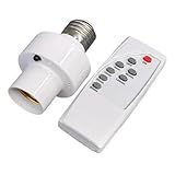 Dioeazh Funksteckdose Für Lampen,E27 Lampenfassung - Mit Zeitschaltuhr, Kabellose Lampenhalterung Für Smart Home Wohnzimmer Garage