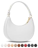 Vantamo Moonbag Clutch – aus Kunstleder mit RFID-Diebstahlschutz und verstellbarem Schultergurt – Luna-Tasche mit goldfarbenen Reißverschlüssen und Clip zum Schutz vor Taschendieben