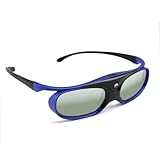 3D-Brille, ONEVER wiederaufladbare 3D-Aktiv-Shutter-Brille für alle DLP-Link-3D-Projektoren, wiederaufladbare 3D-Brille, kompatibel mit Acer ViewSonic BenQ Optoma Viewsonic DLP-Projektor