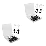 ARTIBETTER 2 Sätze Haken Reißzwecke Zeichnung Bild Haken Bulletin Stecknadeln Daumenhaken Büro-reißzwecke Daumennägel Austauschbare Reißzwecken Pushpins Plastik 50 Stück * 2