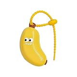 Banana Zahnbürstenabdeckung | Reisezahnbürstenkappe | Tragbarer Bürstenschutz | Lebensmittelechtes ABS, staubdicht, passend für manuelle und elektrische Bürsten, inklusive passendem Bananenhalter