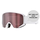 ATOMIC SAVOR für Erwachsene - White - Komfortabler Live Fit Rahmen - Klare Sicht durch Flash Scheibentechnologie - Over The Glasses-kompatibel für Brillenträger