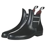 HKM - Jodhpurgummistiefel Style Lurex | Gummistiefeletten für Damen, Herren & Kinder | Regenstiefeletten mit Elastikeinsatz | wasserdichte Jodhpur-Stiefelette in Schwarz | Größe 37