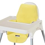 Sitzbezüge Kissen Kompatibel für Ikea Antilop Hochstuhl, Kinder Hochstuhl Bezugskissen, Bequemer Weich Baby Hochstuhl Bezugskissen, Waschbare Sitzbezugmatte für Baby Esszimmerstühle