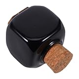 DECORNIJIA Keramik Maniküreflasche mit Holz korkverschluss Langlebiger Kompakter Nagel Medizinbehälter Transparenter Nagelkunst Liquid Behälter Wiederverwendbar Tragbar für Nagelzubehör